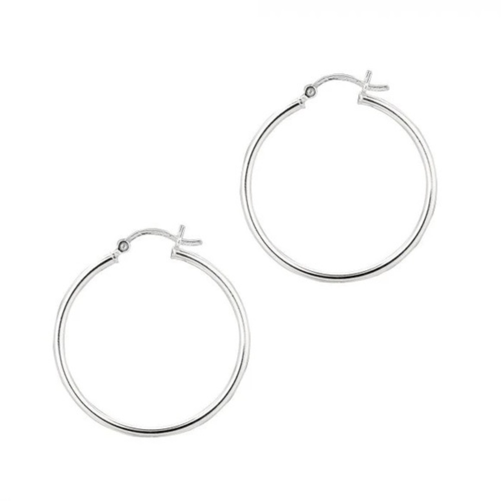 Elegant Silver Hoop Earrings